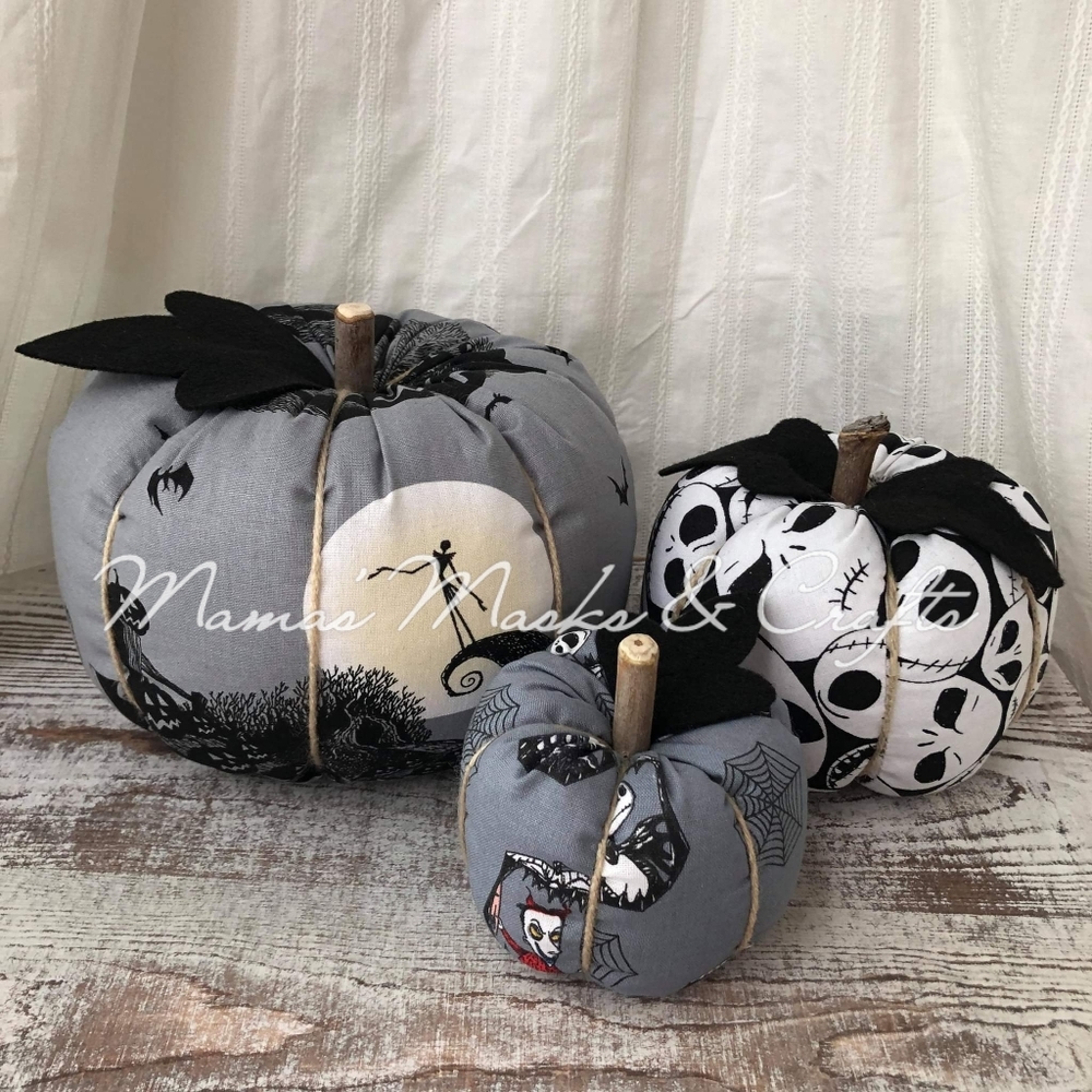 Nightmare Before Christmas Inspired Plush Pumpkin Set (3) 🎃